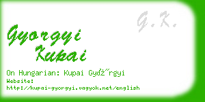 gyorgyi kupai business card